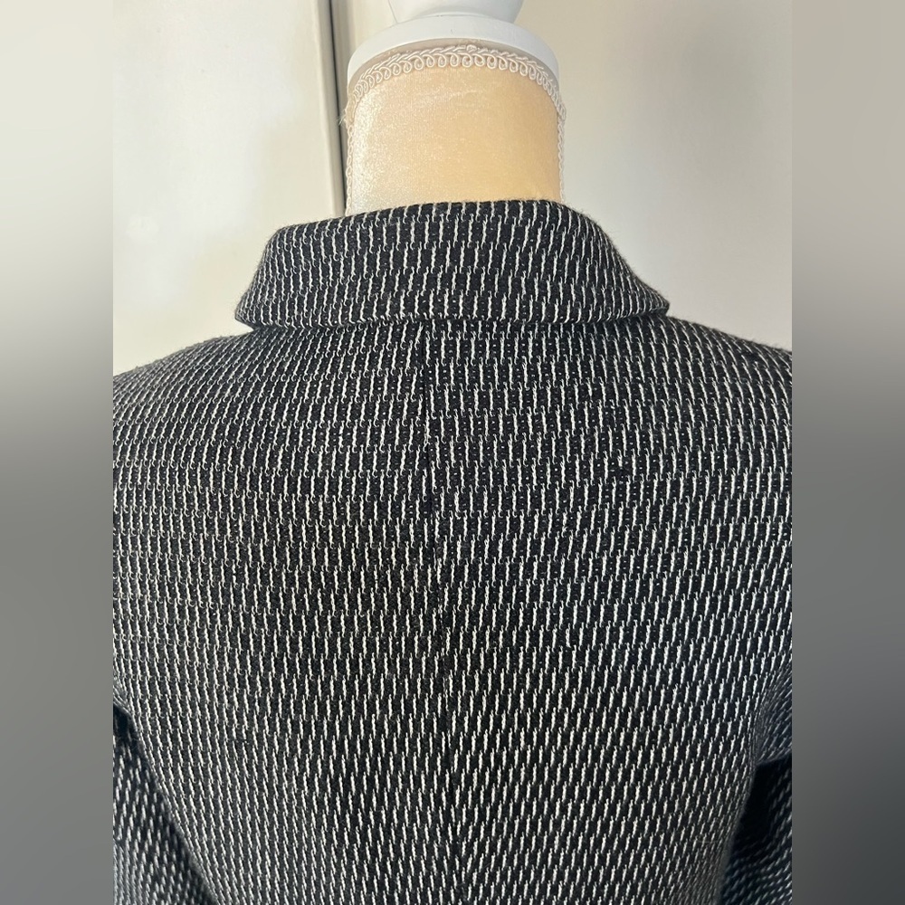 Louben Woman’s Grey/White Wool Blend Thicker Blazer Jacket Size 8 - Picture 10 of 12